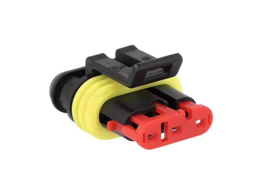 Conector cablu Superseal 1.5 IP67, mufa mamă, 3 pini, TE Connectivity, durabil și sigur [1]