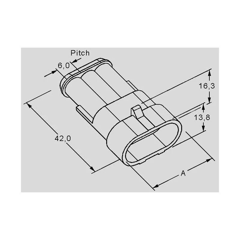 Conector cablu Superseal 1.5 tata mufa 3 pini IP67 TE Connectivity 282105-1 [3]