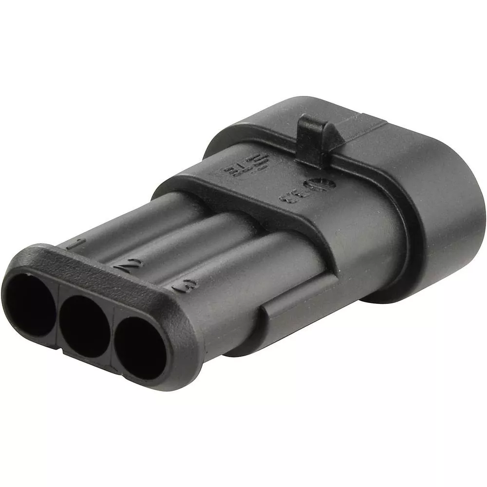 Conector cablu Superseal 1.5 tata, 3 pini, IP67, TE Connectivity, cod 282105-1, rezistent la temperaturi extreme [1]