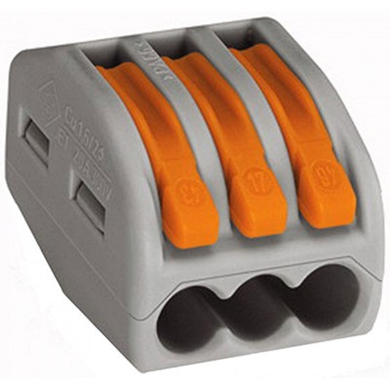 Conector MYF WAGO 222-413 3 poli, 32A, 400V – Instalare rapidă și sigură pentru cabluri solide și toroane [1]