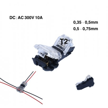 Conector rapid blocare T pentru două fire [4]