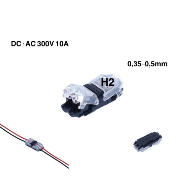 Conector rapid cu blocare pentru două fire [5]