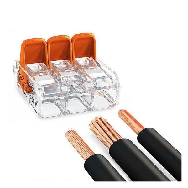 Conector WAGO 221-413 Slim 3X4mm², Fiabil, Compact, Cu Pârghie, Testare Ușoară, 32A, 450V, Pentru Instalații Electrice Profesionale [2]