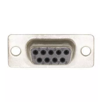 Conector SUB-D SERIAL RS232 9 pini Mama, Metal, Argintiu, Pentru Lipire, D-Connector, Conexiune Sasiu sau Agățare [3]