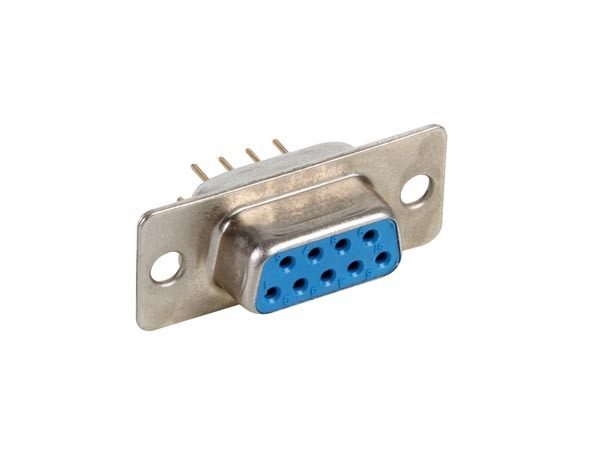Conector SUB-D SERIAL RS232 9 pini Mama, Metal, Argintiu, Pentru Lipire, D-Connector, Conexiune Sasiu sau Agățare [2]