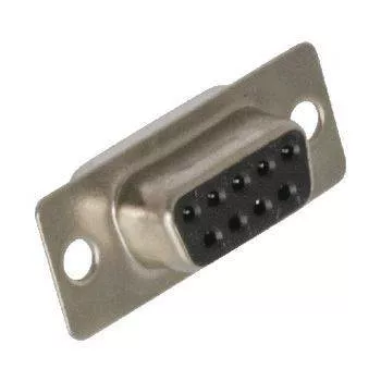 Conector SUB-D SERIAL RS232 9 pini Mama, Metal, Argintiu, Pentru Lipire, D-Connector, Conexiune Sasiu sau Agățare [6]