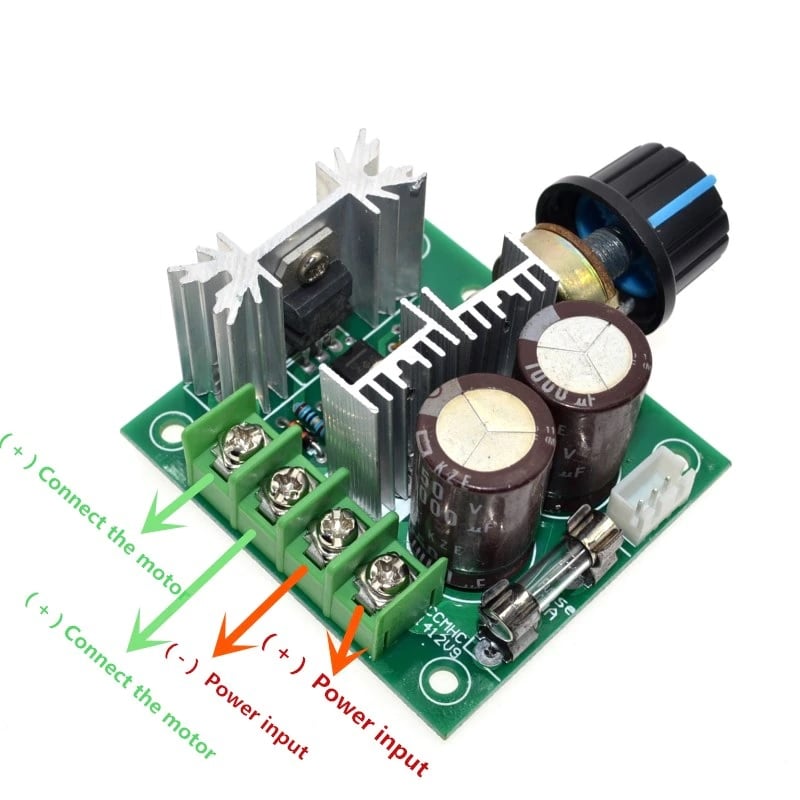 Controler de Viteză Motor 400W 12-36VDC 10A PWM Regulator Reglează Puterea Motorului [2]