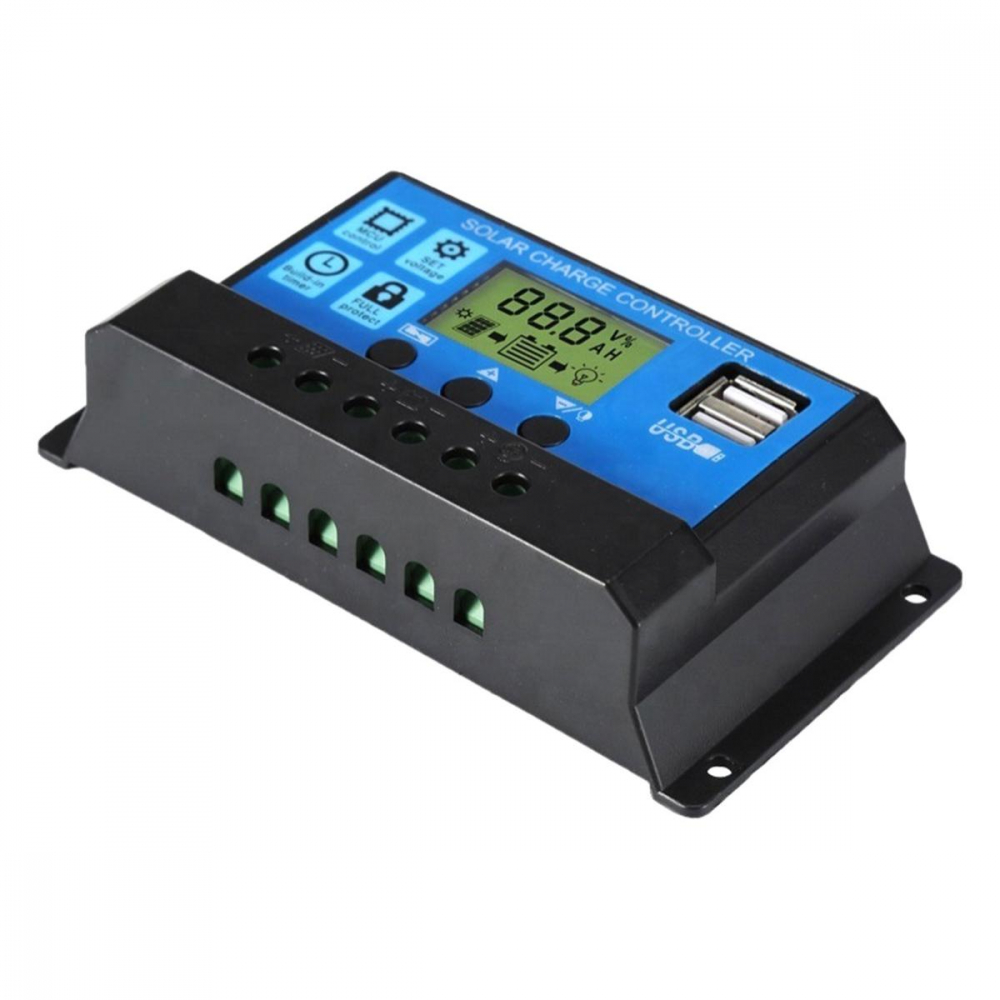 Controler de Încărcare Solar 30A, 12-24V, USB Dual, PWM, Ecran LCD, Protecție, Ușor de Instalalt [4]