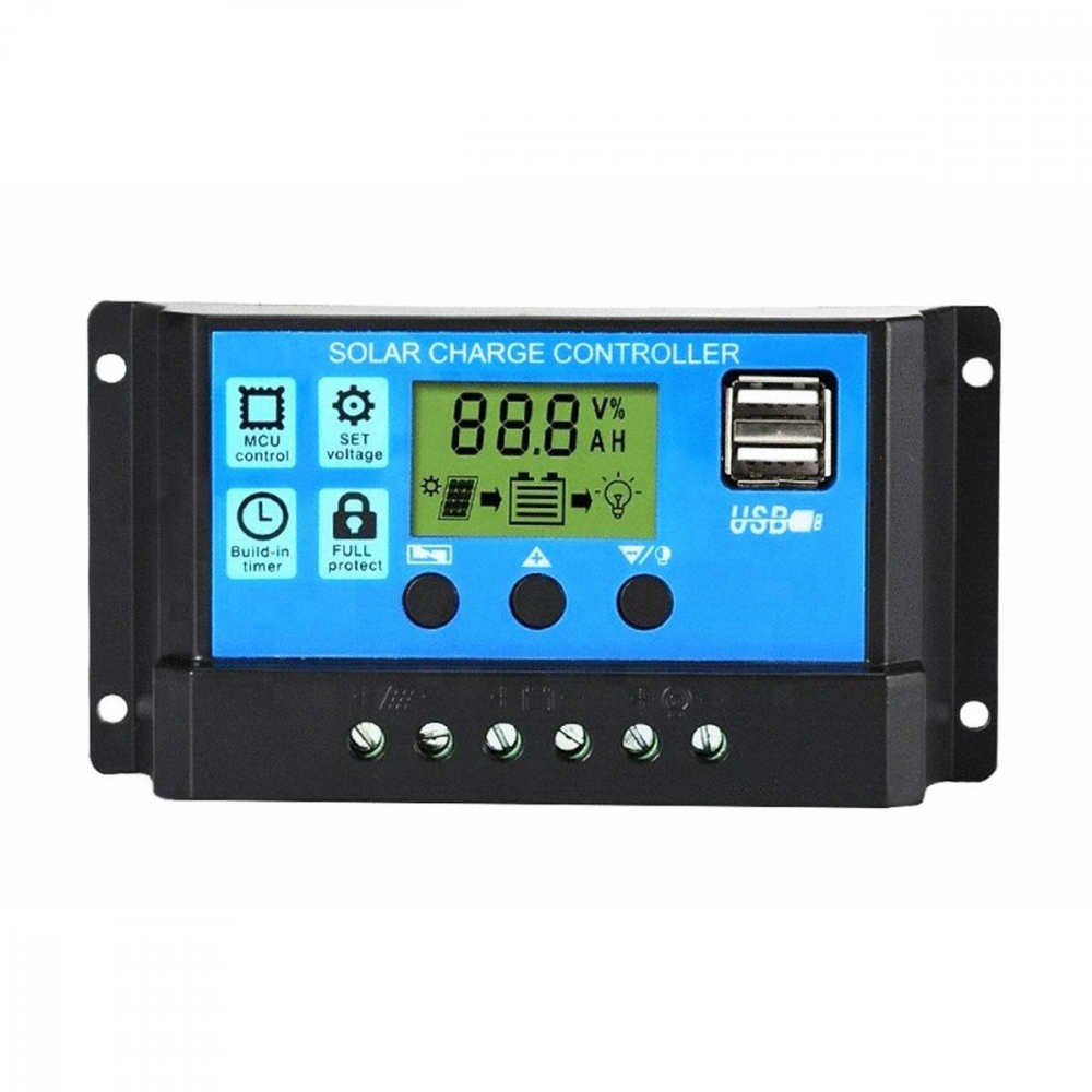 Controler de Încărcare Solar 30A, 12-24V, USB Dual, PWM, Ecran LCD, Protecție, Ușor de Instalalt [2]