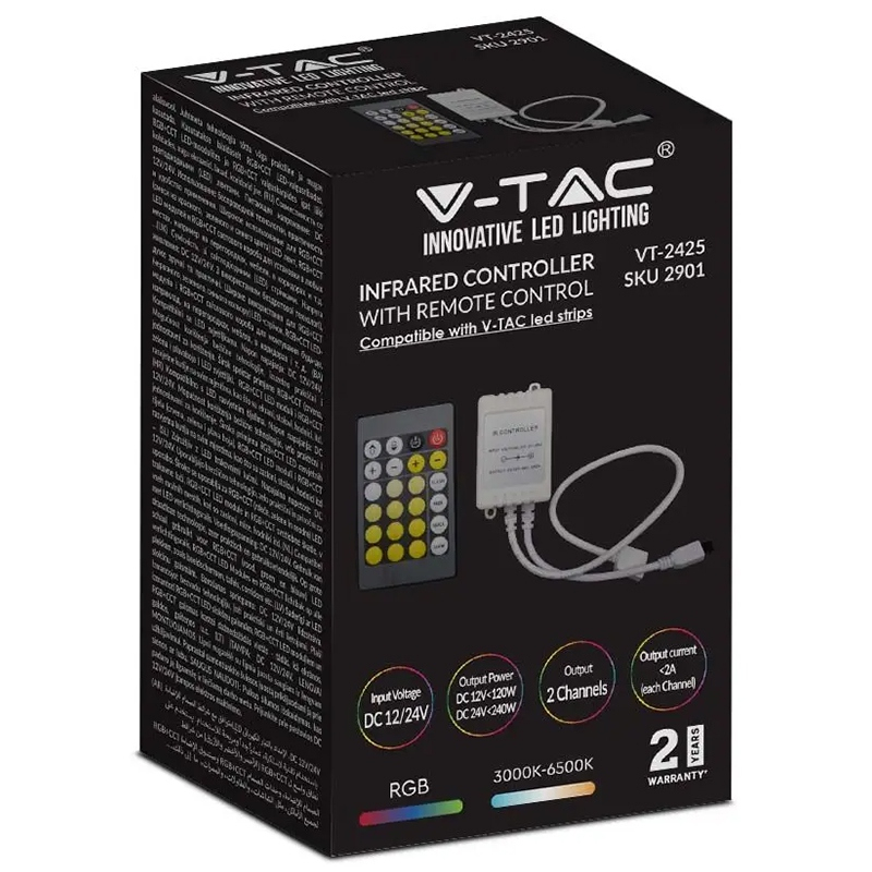 Controller bandă LED 3in1 RGB 24 butoane V-TAC SKU-2901 – IoElectronice.ro [5]