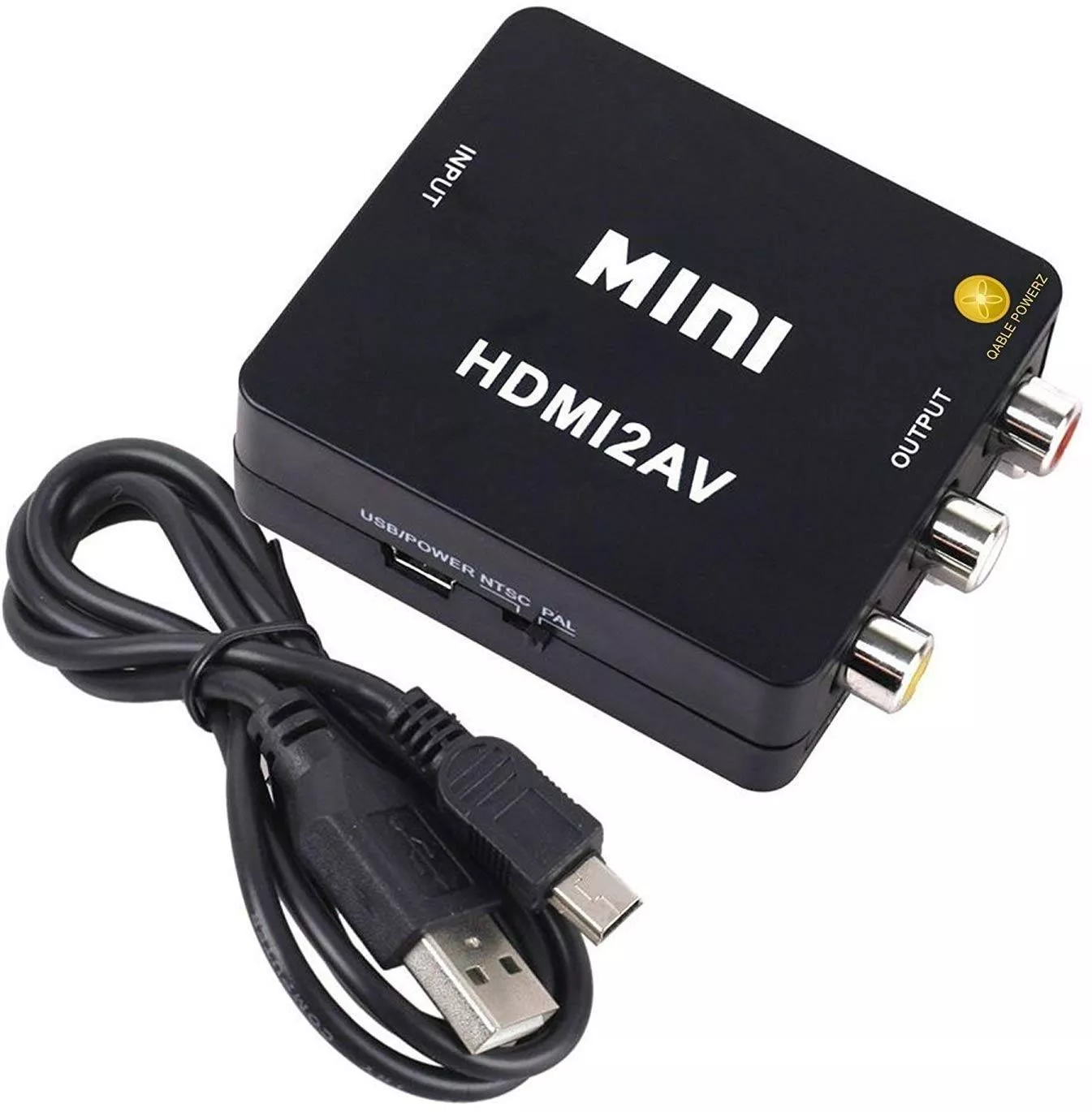 Convertor HDMI la RCA VA370 – Convertor AV HDMI 720p/1080p, Plug & Play, Alimentare USB, Compatibil HDTV și PAL/NTSC [1]