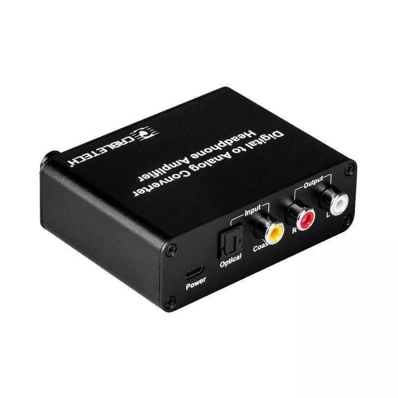 Convertor DIGITAL Toslink/RCA la ANALOG 2x RCA + cu ieșire căști 3.5 mm Jack Cabletech – IoElectronice.ro [2]