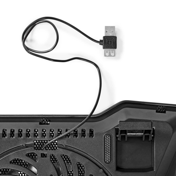 Cooler Laptop Nedis cu Ventilator Silentios, LED Albastru, Alimentare USB pentru Ecrane până la 17" [3]