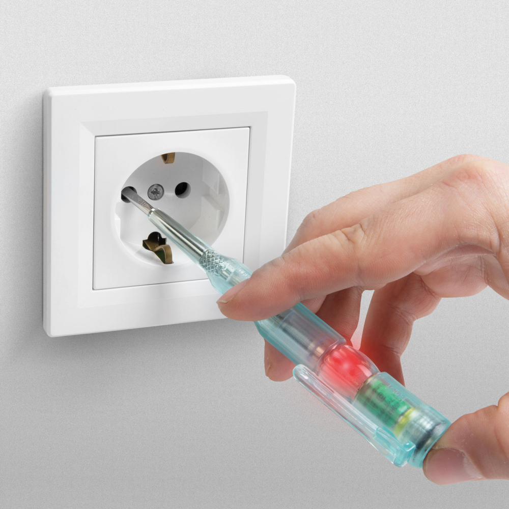 Detector de tensiune fără contact cu LED roșu, 70-250VAC, alimentare baterie MAXWELL, sigur și rapid [2]