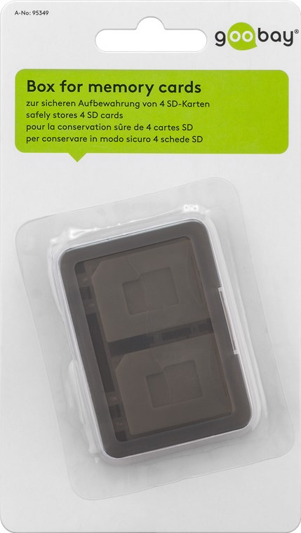 Cutie de stocare 4 carduri de memorie SD/Micro SD/MMC Goobay 95349 [2]