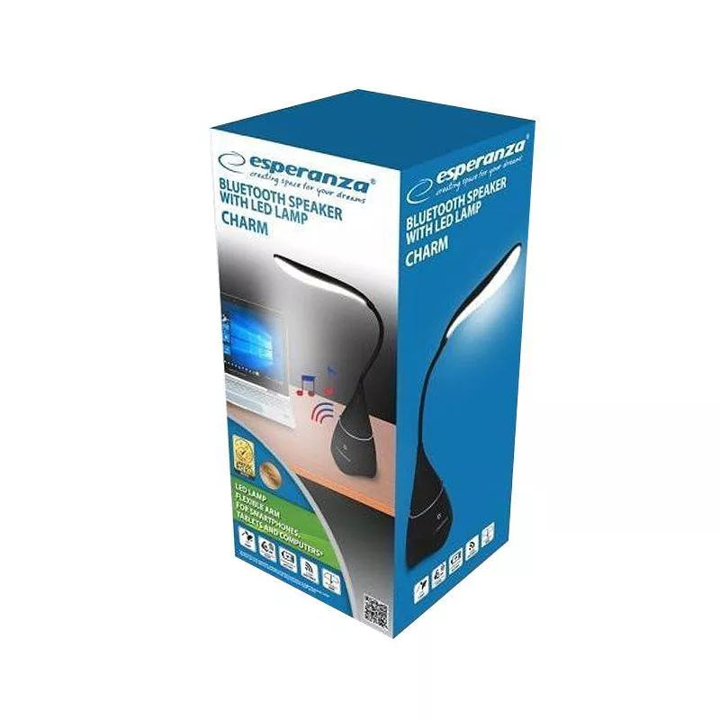 Difuzor Bluetooth 3W cu lampă LED albă și acumulator 1200mAh Li-poly CHARM ESPERANZA – IoElectronice.ro [2]