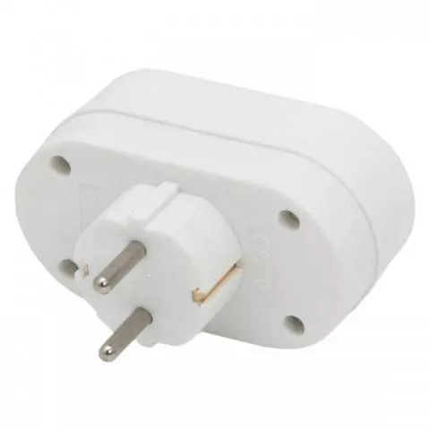 Distribuitor dublu Schuko cu protecție 1 Schuko tată la 2 Schuko mamă – IoElectronice.ro [2]