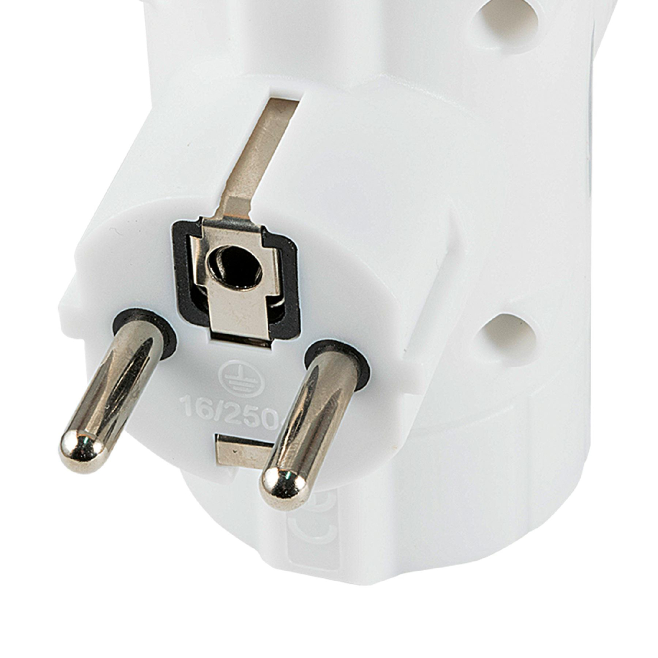 Distribuitor tip T 3 prize schuko 3680W 16A cu protectie alb TPF-26 Home [2]