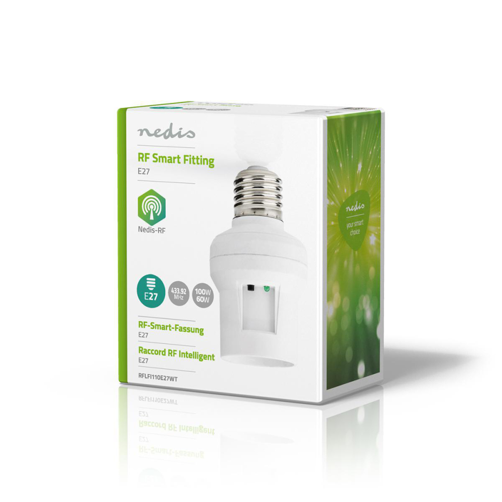 Dulie RF Smart E27 100W Nedis - Control de la Distanță, Compatibil RF 433 MHz, Instalare Ușoară, Design Alb [3]