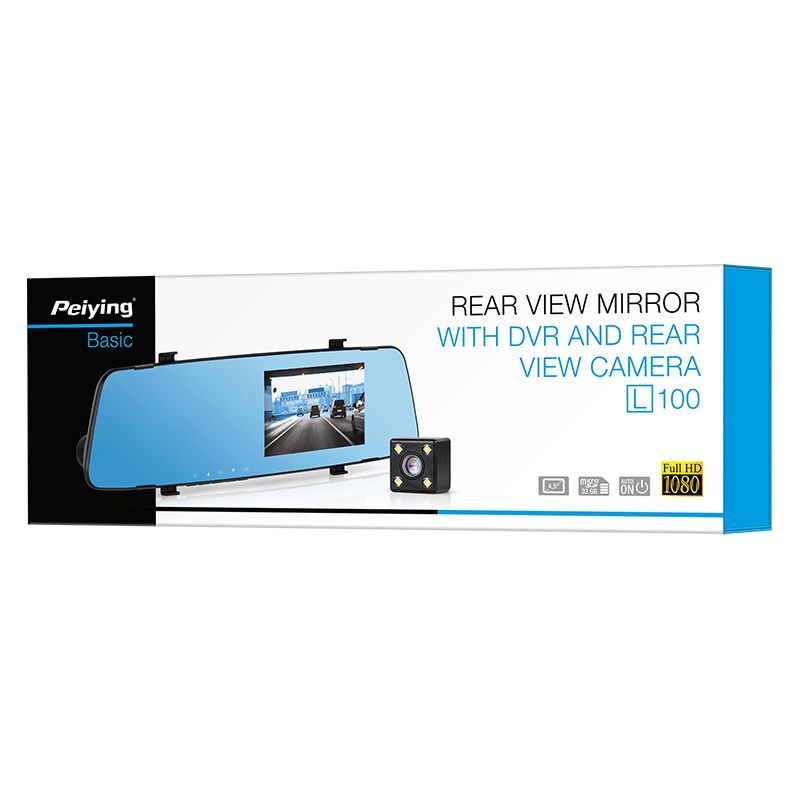 DVR auto cu camera față 1080p / spate VGA în oglindă L100 Peiying Basic PY-DVR030 – IoElectronice.ro [6]