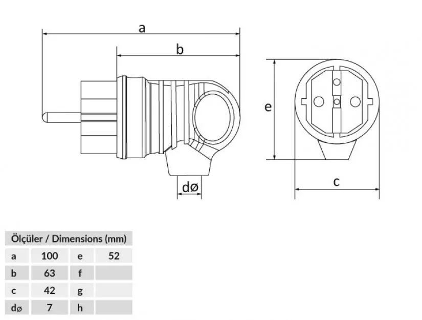 Fisa schuko cauciuc cu inel Bemis BK1-1402-2021 2P+E 16A 250V IP44 negru [2]