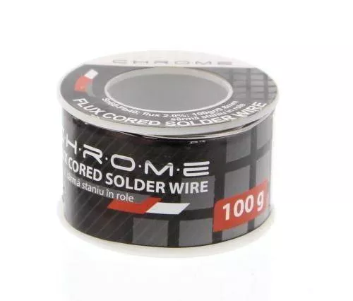 Fludor Chrome 100g, 0.8mm, SN60 PB40, Flux 2%, Pentru Cositor și Sârmă de Înaltă Calitate [1]
