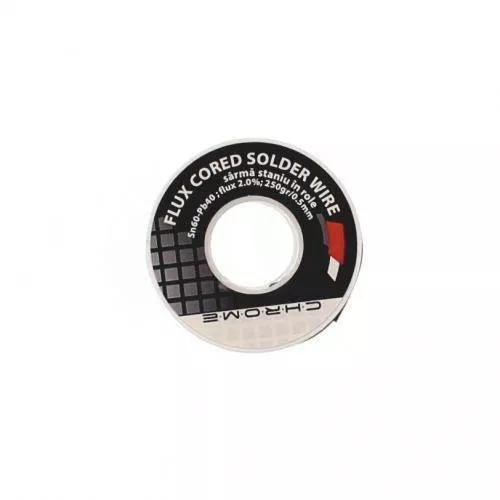 Fludor 250g 0.5mm Chrome Sn60-Pb40 cu flux 2.0% – Cositor pentru lipit de calitate superioară [1]
