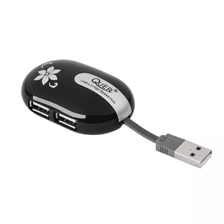 Hub USB 4 Porturi QUER, USB 2.0, viteza 480 Mbit/s – Conectivitate rapidă și fiabilă [1]