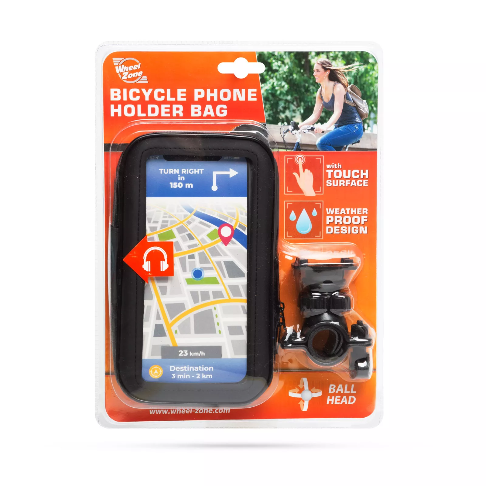 Husa pentru telefon montaj pe biciclete max. 6.3" Wheel Zone - IoElectronice.ro [3]