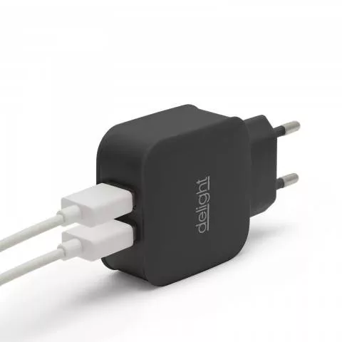Incarcator USB 2.1A Negru Delight – Compact și Eficient, Ideal pentru Uz Interior [1]