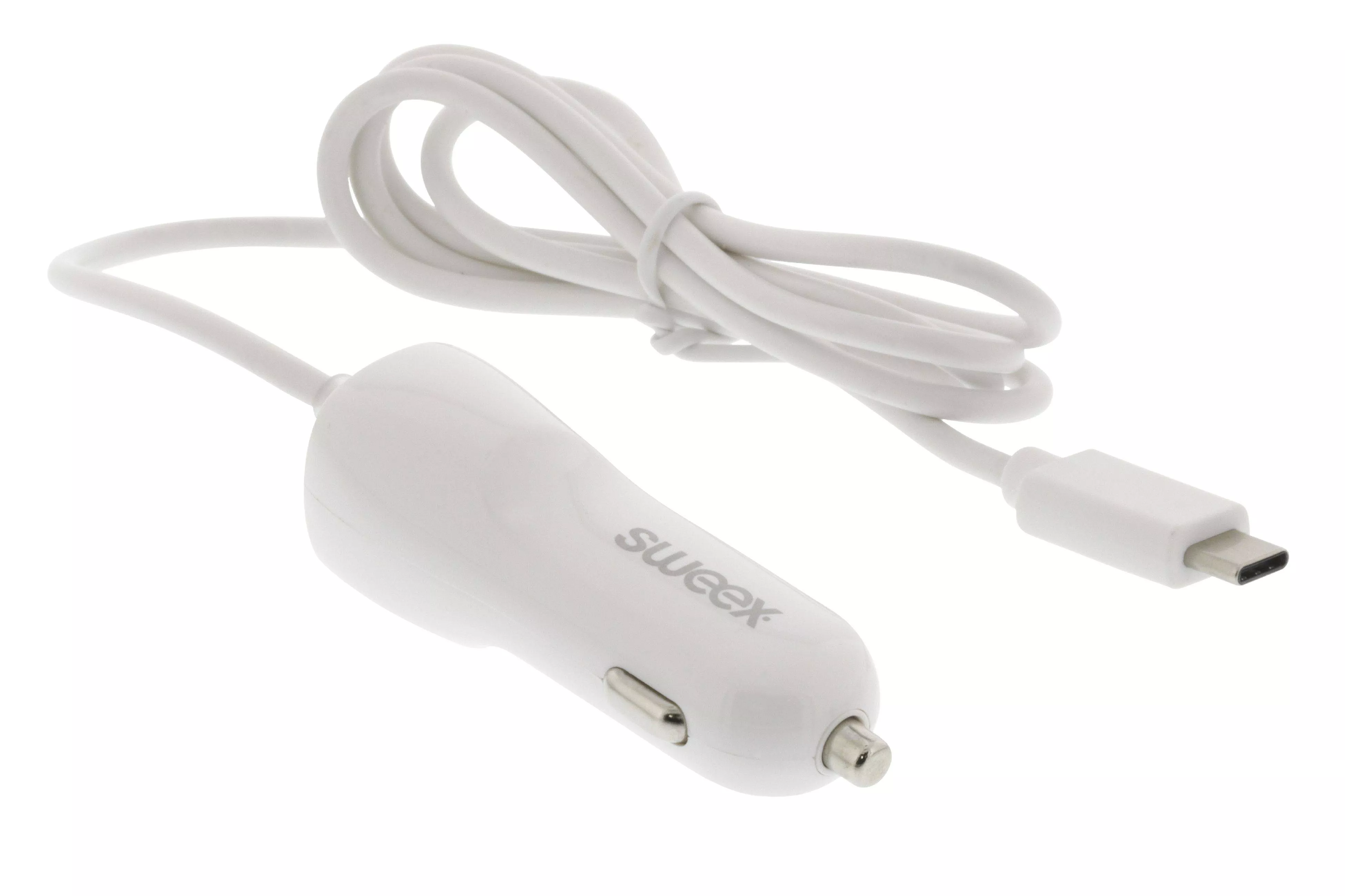Încărcător auto 12-24V - USB Type C 3A alb Sweex [2]