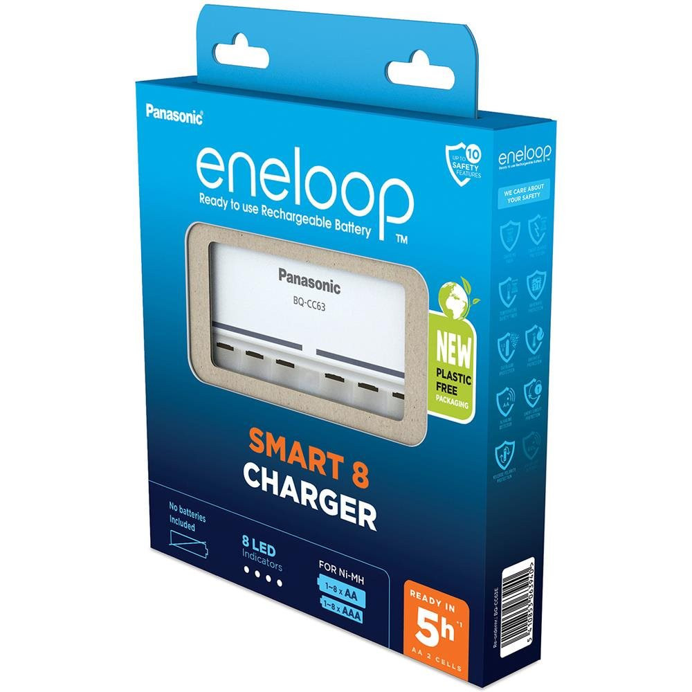 Încărcător Eneloop Pro Panasonic SMART 8x AA/AAA NiMH - Siguranță și Monitorizare Inteligentă [3]