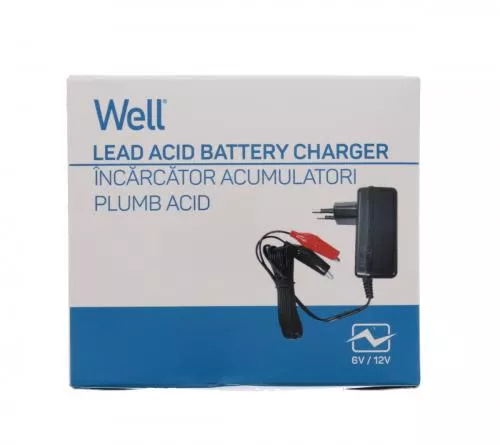 Încărcător pentru acumulatori plumb acid 6V/12V 1000mAh, LED indicator, cleme crocodil, compatibil AC 100-240V [2]