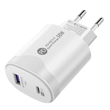 Incarcator Priza USB-A USB-C QC 3.0 + Cablu Type-C LDO-BY220 [2]