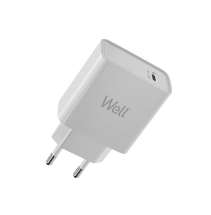 Încărcător rețea 20W USB Type C Apple QC3.0 PD3.0 alb Well 24 luni garanție [1]