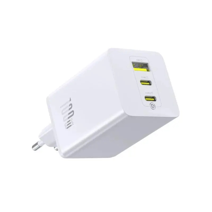 Încărcător rețea Baseus EnerFill FE11, 100W, 2x USB Type-C, 1x USB A, alb, Quick Charge 3.0, Euro CEE 7/16 [2]
