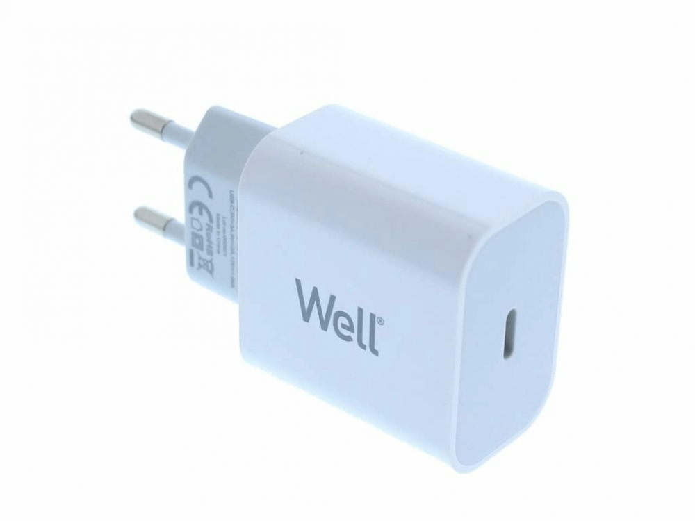 Încărcător USB-C PD 20W Alb, Alimentator Retea 100-230V, Compatibil Smartphone și Dispozitive Mobile [1]