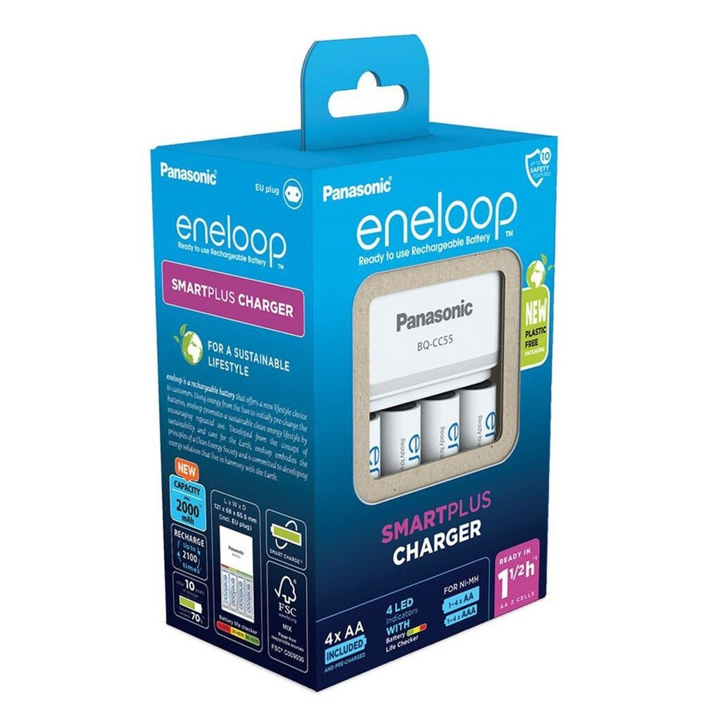Încărcător Smart & Quick Eneloop Panasonic cu 4x AA (R6) 2000mA K-KJ55MCD40E – IoElectronice.ro [2]