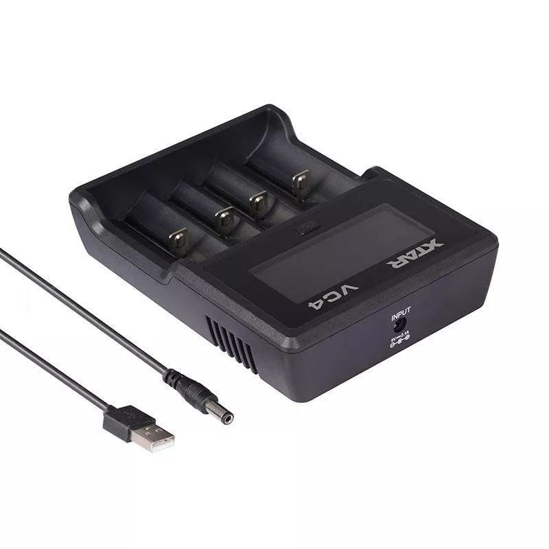 Încărcător universal Li-Ion, Ni-MH, Ni-Cd pentru 1-4 baterii, XTAR-VC4, compatibil cu o gamă largă de modele [1]