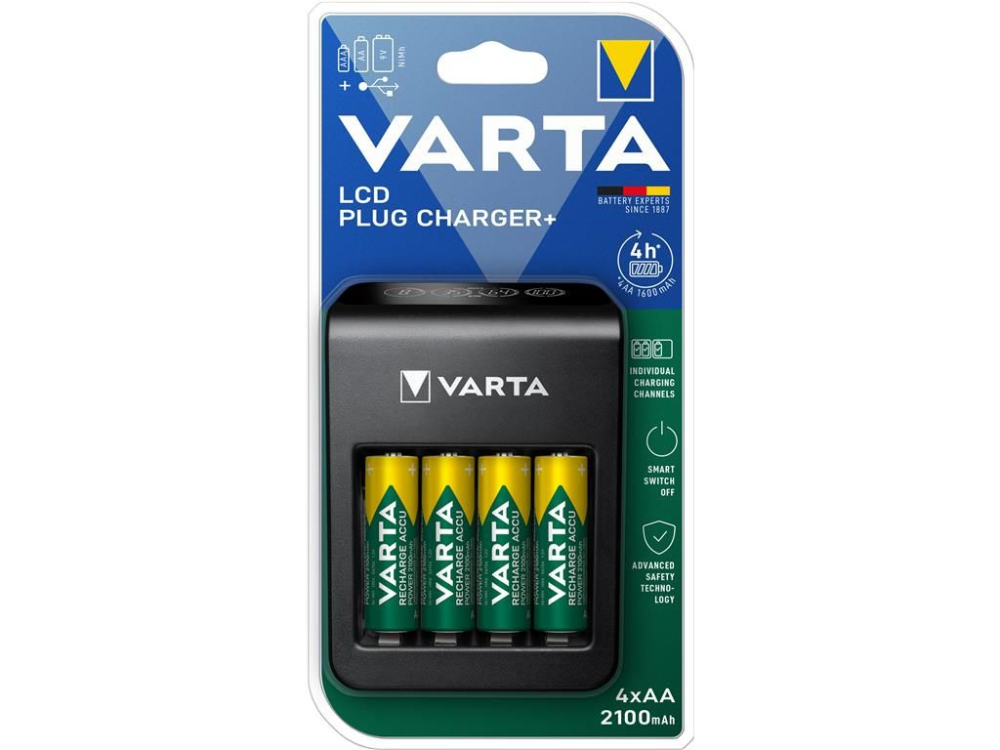 Încărcător Varta 57687 AA/AAA 9V NiMH port USB + 4 acumulatori AA 2100 mAh – IoElectronice.ro [2]