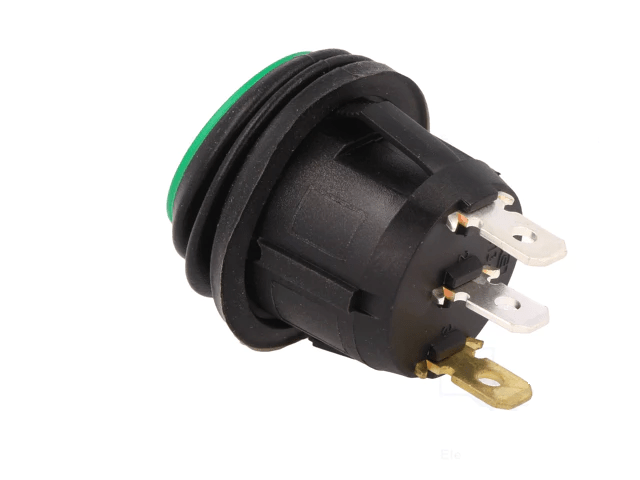 Întreupător ROCKER SPST 20A 14VDC LED verde IP65 SCI R13-112B8-02-BBG [2]