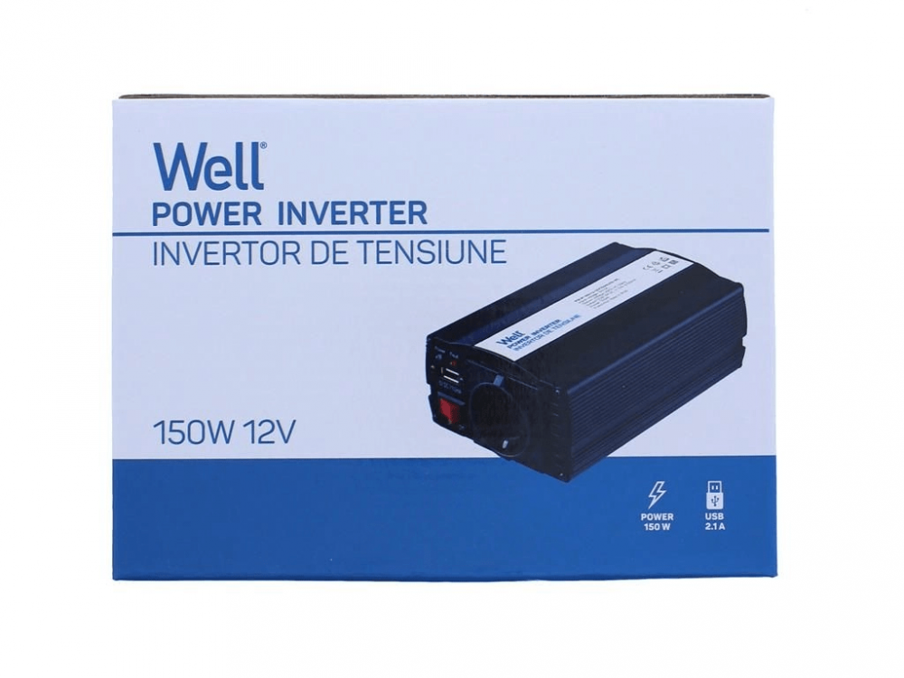Invertor de tensiune 12V-230V 150W cu USB 5V, protecții multiple, ideal pentru mașină și acasă [3]