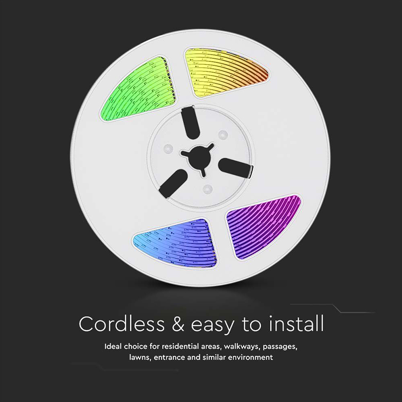 Kit banda LED RGB încărcare solară IP67 V-tac SKU-23046 – IoElectronice.ro [4]