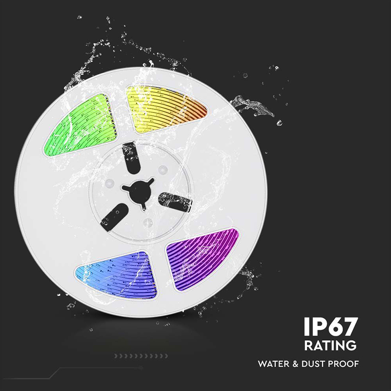 Kit banda LED RGB încărcare solară IP67 V-tac SKU-23046 – IoElectronice.ro [6]
