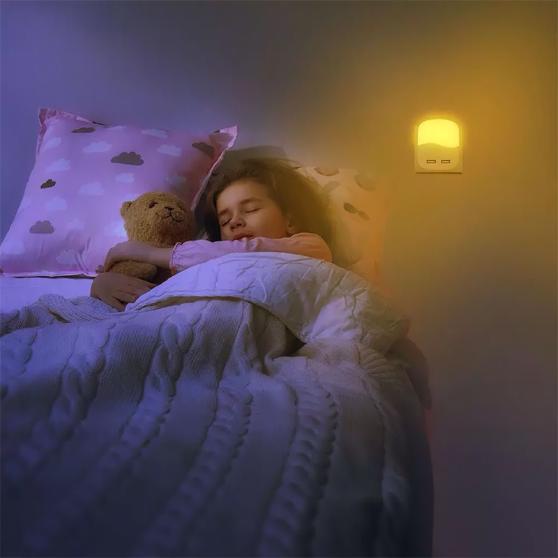 Lampa veghe patrata cu senzor lumina alb calda 3000K + 2x USB V-tac SKU-507 – IoElectronice.ro [4]