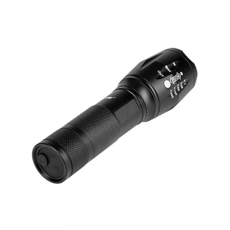 Lanterna 10W LED cu încărcare USB VIPOW 100m 37.5x138mm aluminiu – IoElectronice.ro [2]