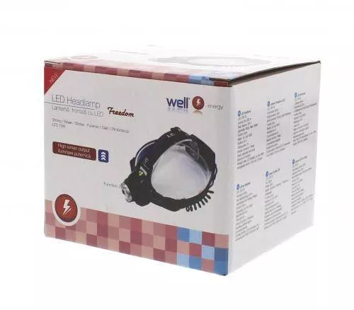 Lanterna frontală LED 10W 800lm 200m acumulator 2x 18650 [3]