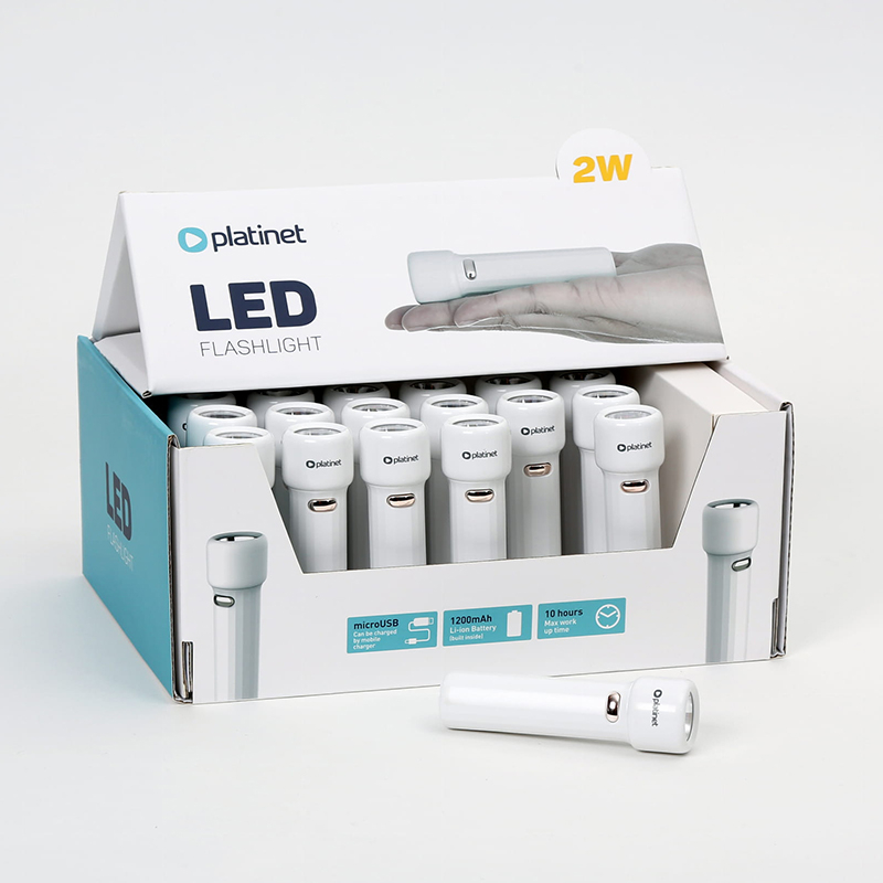Lanterna LED 2W cu acumulator 3.7V, încărcare microUSB, până la 10 ore, perfectă pentru interior și exterior [5]