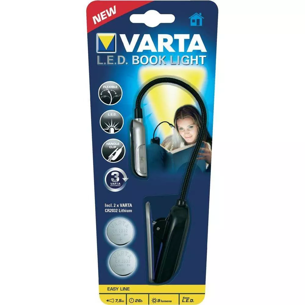 Lanterna LED Varta de Citit cu Clips și 2 Baterii CR2032 – Iluminare Portabilă și Practică [6]