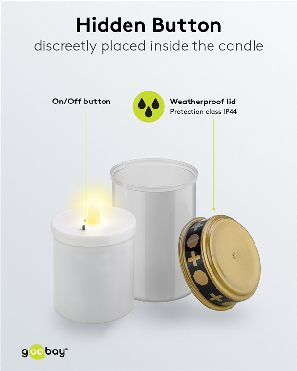 Lumanare funerara LED alb cu efect palpaitor realist alb cald 2700K Goobay 64604 – IoElectronice.ro [9]